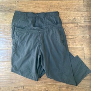 Clothing Arts Bundle of 2 Black Pants P Cubed Mens 42x30 Black Nylon Hiking